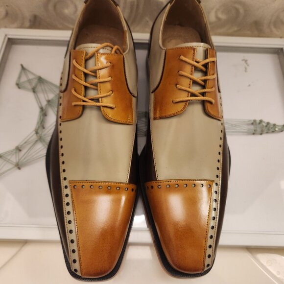 Stacy Adams Plaza Olive Multi Cap Toe Oxfords. NIB. Size 10 main image 6